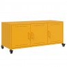 Szafka RTV, musztardowa, 100,5x39x43,5 cm, stal