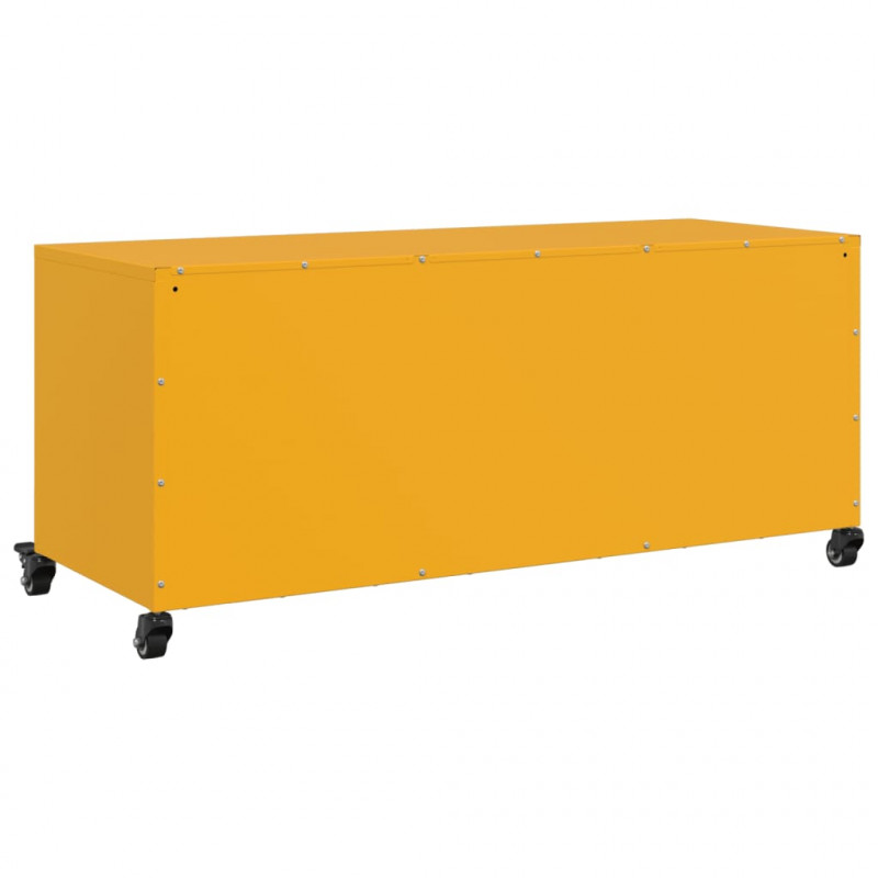 Szafka RTV, musztardowa, 100,5x39x43,5 cm, stal