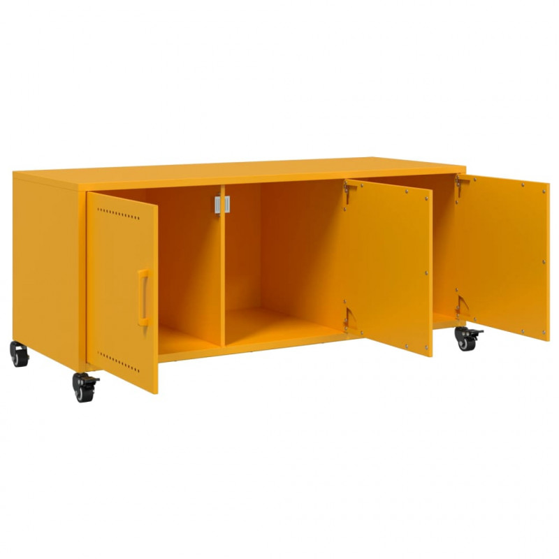 Szafka RTV, musztardowa, 100,5x39x43,5 cm, stal