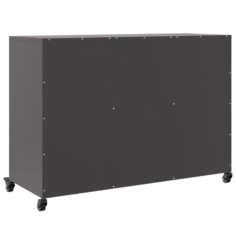 Szafka, czarna, 100,5x39x72 cm, stal