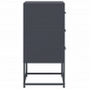 Szafki nocne, 2 szt., antracytowe, 36x39x78 cm, stal
