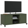 Szafka RTV, oliwkowa, 100,5x39x43,5 cm, stal