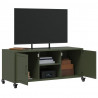 Szafka RTV, oliwkowa, 100,5x39x43,5 cm, stal