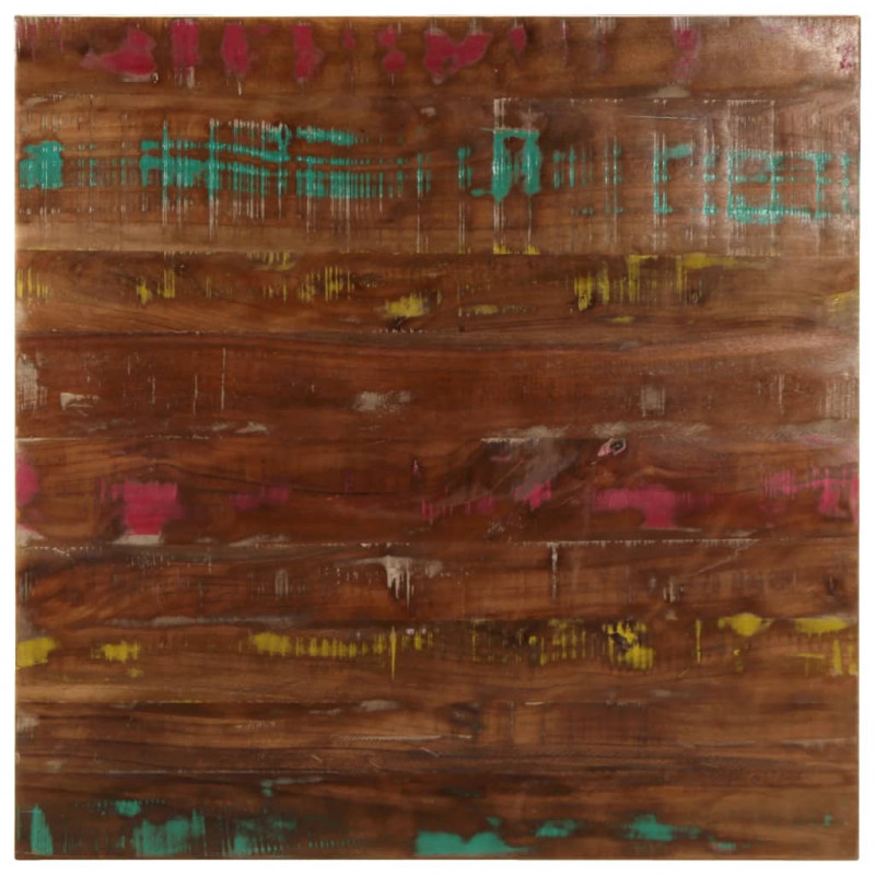 Blat stołu, 70x70x2,5 cm, kwadratowy, lite drewno z odzysku