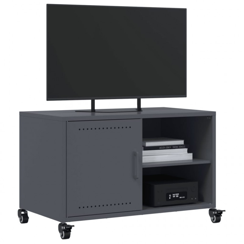 Szafka RTV, antracytowa, 68x39x43,5 cm, stal
