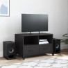 Szafka RTV, czarna, 68x39x43,5 cm, stal
