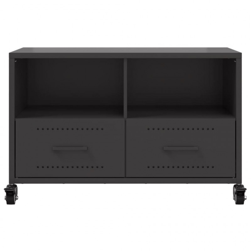 Szafka RTV, czarna, 68x39x43,5 cm, stal