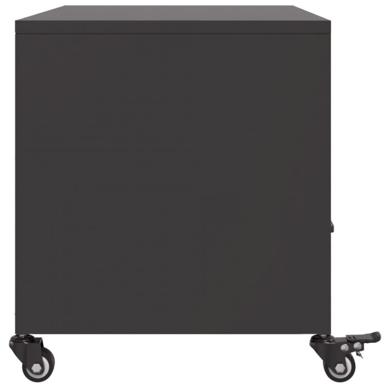 Szafka RTV, czarna, 68x39x43,5 cm, stal
