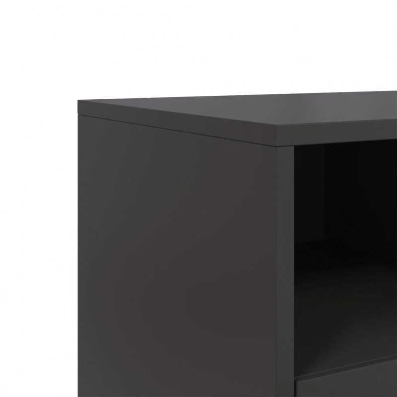 Szafka RTV, czarna, 68x39x43,5 cm, stal