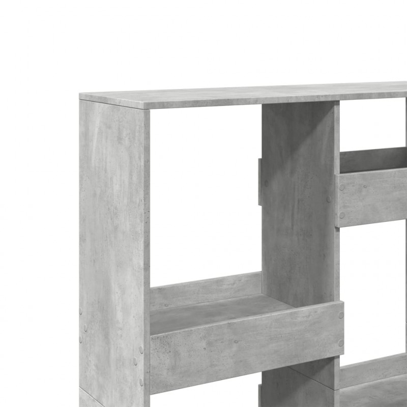Regał, szarość betonu, 100x33x135 cm, materiał drewnopochodny