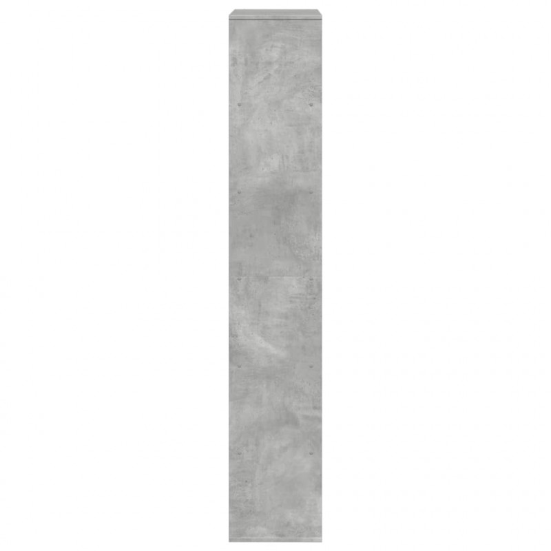 Regał, szarość betonu, 100x33x187,5 cm, materiał drewnopochodny