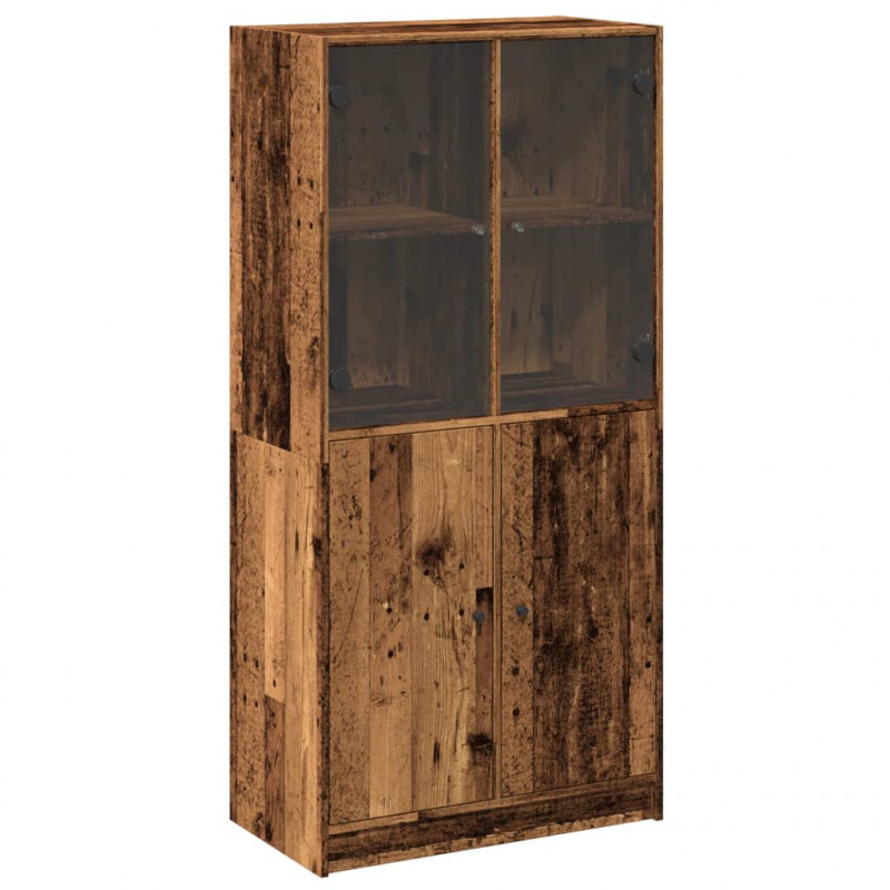 Szafka z drzwiczkami, stare drewno, 68x37x142 cm