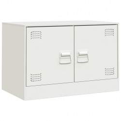 Szafka pod telewizor, biała, 67x39x44 cm, stalowa