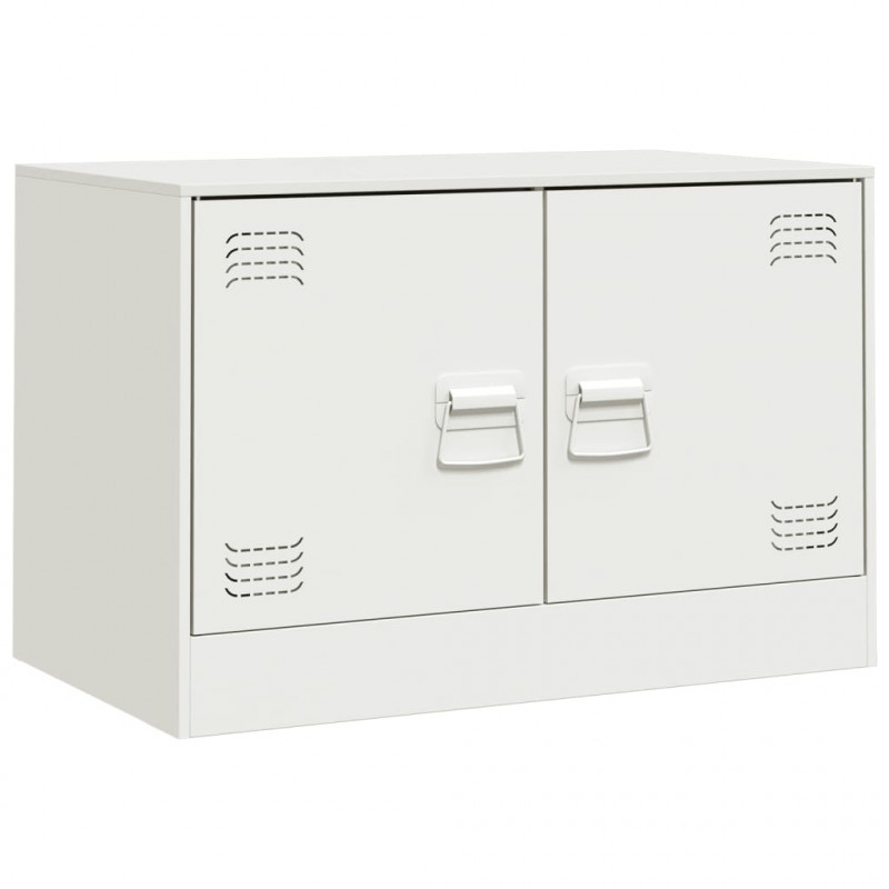 Szafka pod telewizor, biała, 67x39x44 cm, stalowa