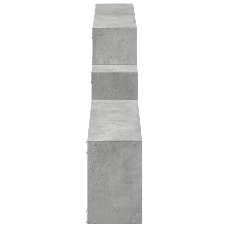 Półka ścienna, 158x18x53 cm, szarość betonu