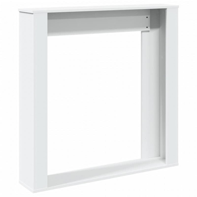 Obudowa kominka, biała, 100x20x100 cm, materiał drewnopochodny