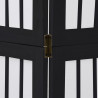 Parawan pokojowy, 6-panelowy, czarny, lite drewno paulowni