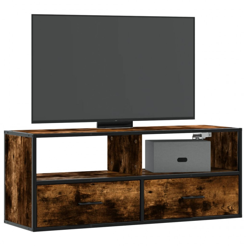 Szafka pod telewizor, przydymiony dąb, 100x31x39,5 cm