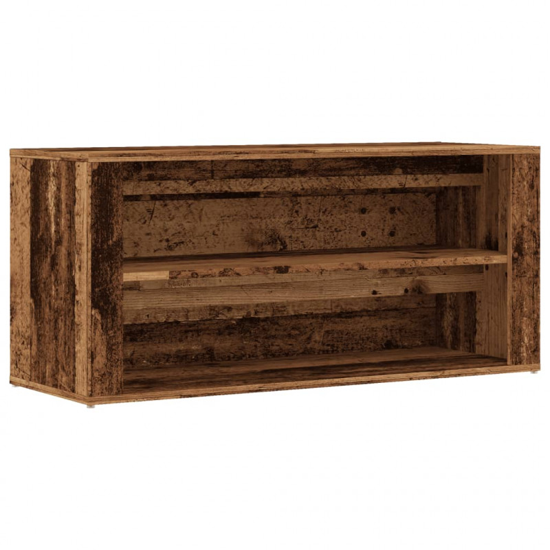 Ławka ze schowkiem na buty, stare drewno, 100x35x45 cm