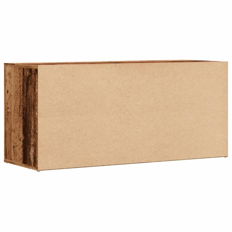 Ławka ze schowkiem na buty, stare drewno, 100x35x45 cm