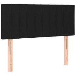 Zagłówek do łóżka z LED, czarny, 80x5x78/88 cm, tkanina