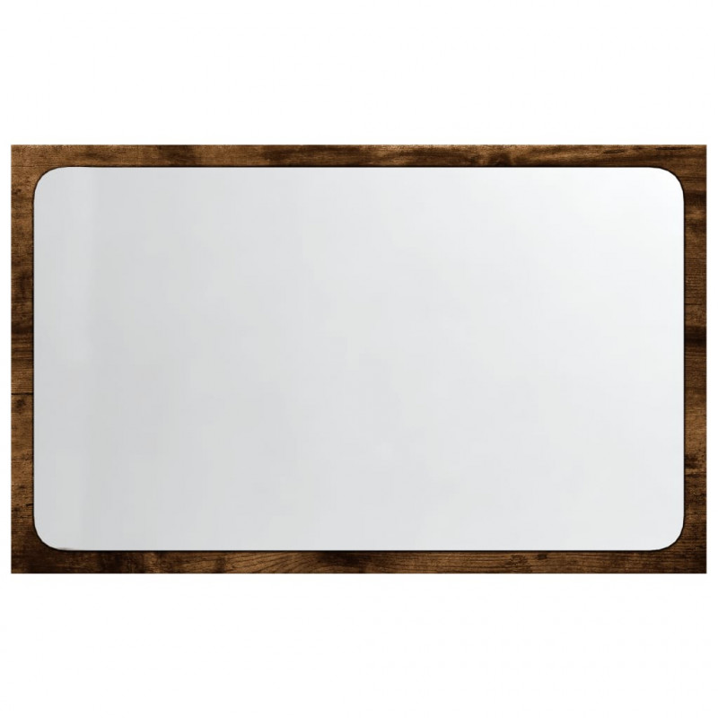 Lustro łazienkowe z LED, dąb sonoma, 60x8,5x38 cm