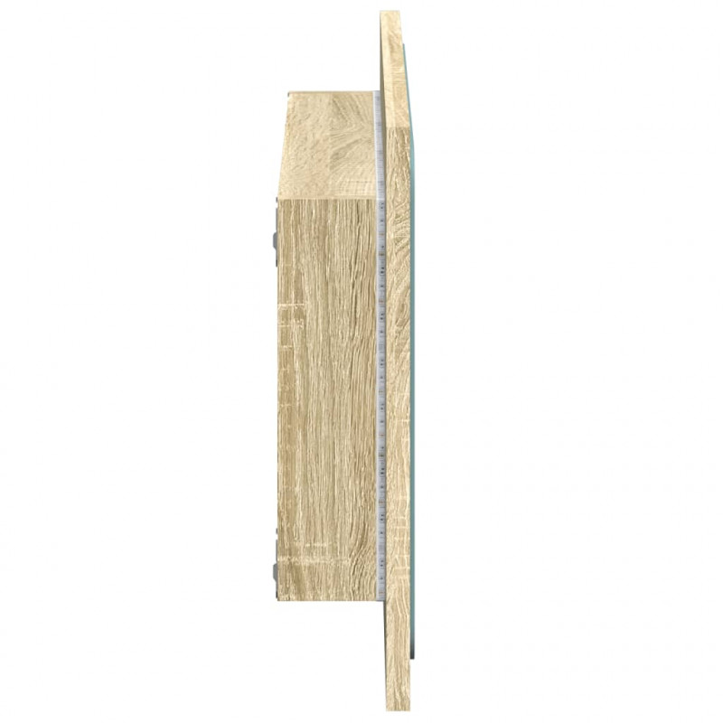 Lustro łazienkowe z LED, szarość betonu, 60x8,5x38 cm