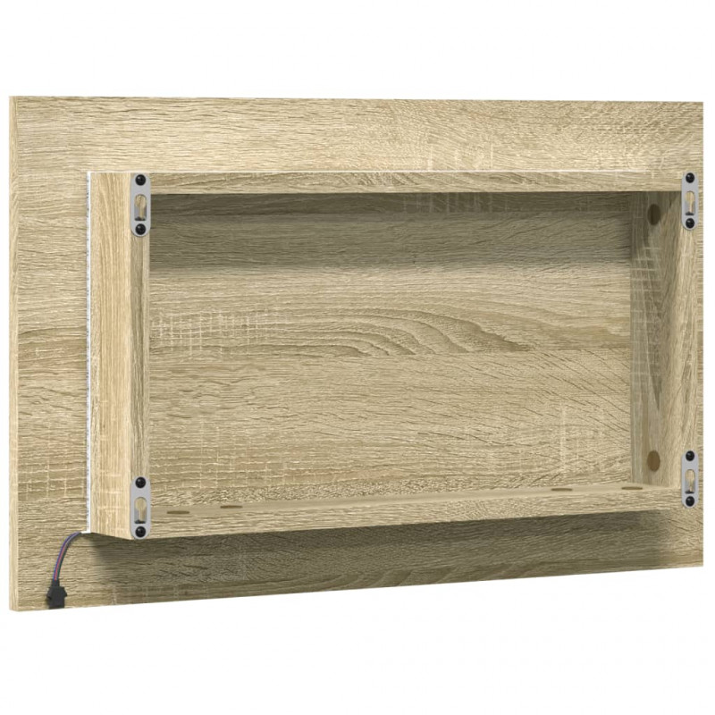 Lustro łazienkowe z LED, szarość betonu, 60x8,5x38 cm