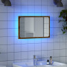 Lustro łazienkowe z LED, dąb artisan, 60x8,5x38 cm