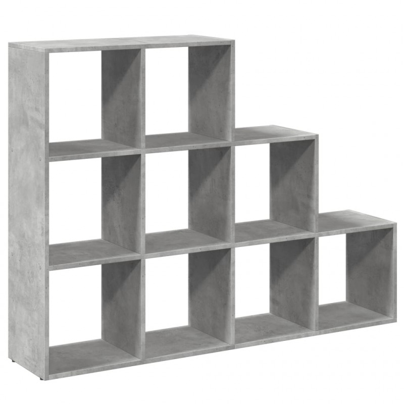 Regał przegroda, 3 poziomy, szarość betonu, 137,5x29x103,5 cm