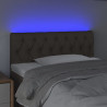 Zagłówek do łóżka z LED, taupe, 100x7x78/88 cm, tkanina