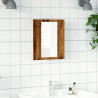 Szafka łazienkowa z lustrem i LED, stare drewno, 40x12x45 cm