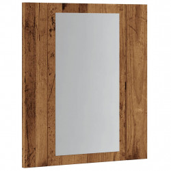 Szafka łazienkowa z lustrem i LED, stare drewno, 40x12x45 cm
