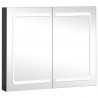 Szafka łazienkowa z lustrem i LED, 80x12,2x68 cm