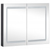 Szafka łazienkowa z lustrem i LED, 80x12,2x68 cm