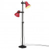 Lampa stojąca, 25 W, postarzany czerwony, 25x25x90/140 cm, E27