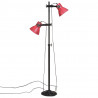 Lampa stojąca, 25 W, postarzany czerwony, 25x25x90/140 cm, E27
