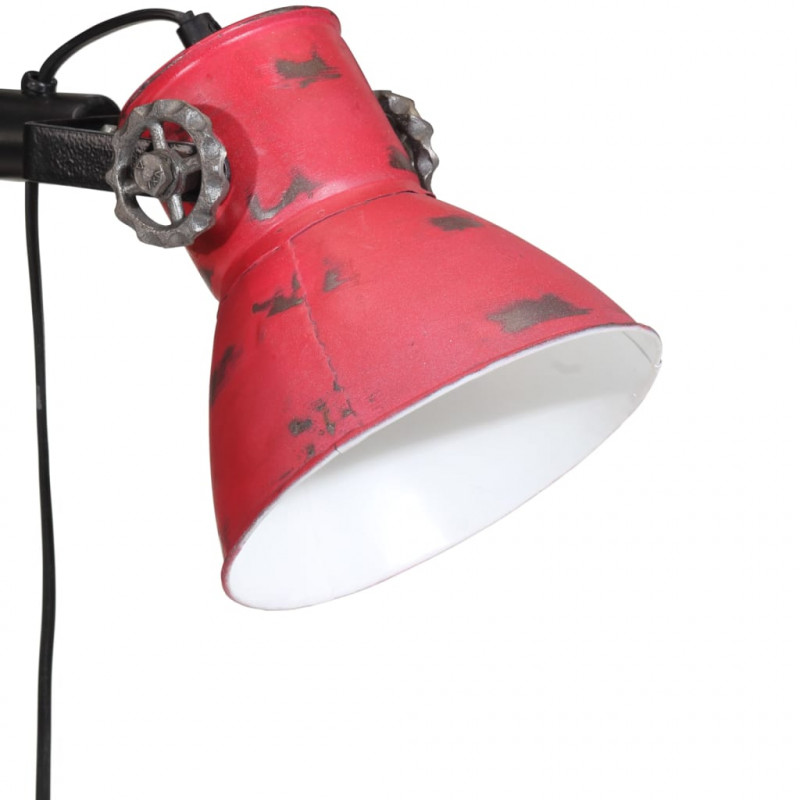Lampa stojąca, 25 W, postarzany czerwony, 25x25x90/140 cm, E27