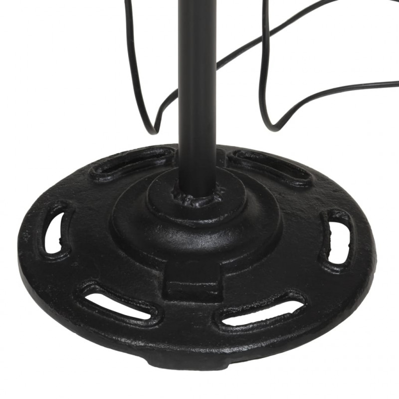 Lampa stojąca, 25 W, postarzany czerwony, 25x25x90/140 cm, E27