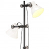 Lampa podłogowa z 2 kloszami, biała, E27, żeliwo