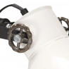 Lampa podłogowa z 2 kloszami, biała, E27, żeliwo
