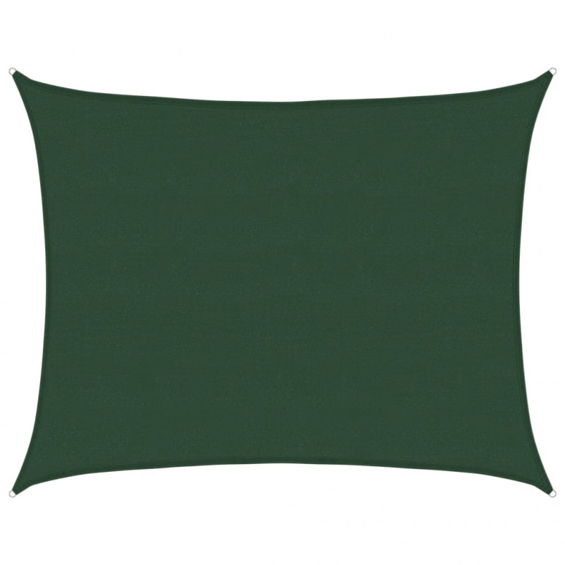 Żagiel przeciwsłoneczny, 160 g/m², ciemnozielony, 6x8 m, HDPE