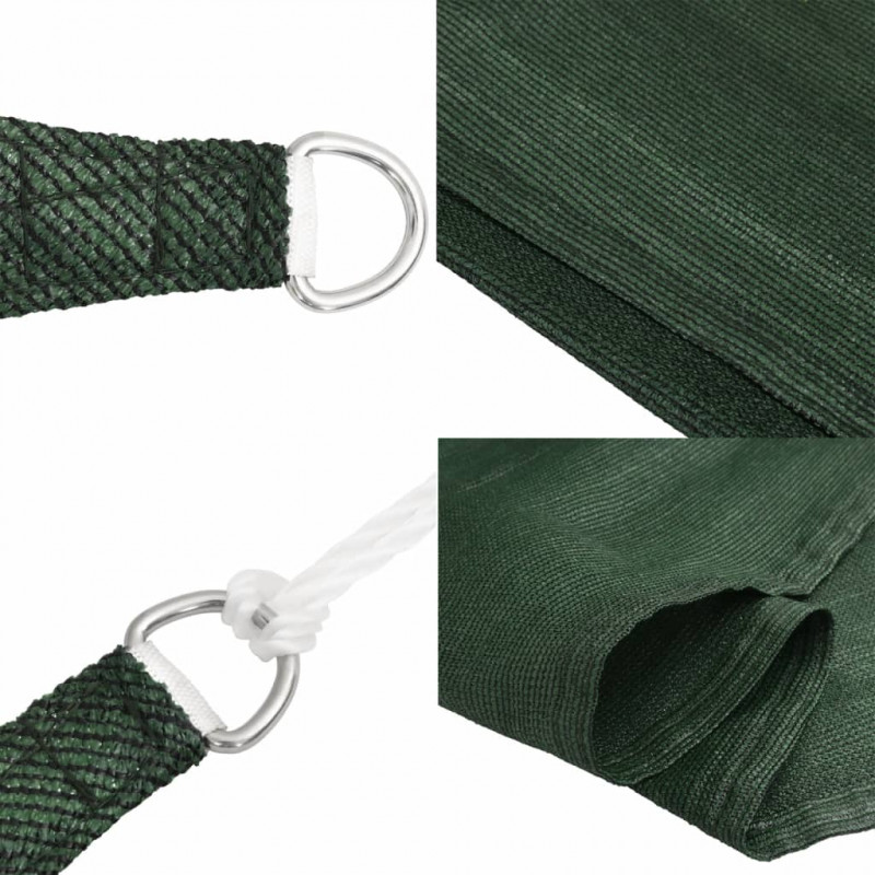 Żagiel przeciwsłoneczny, 160 g/m², ciemnozielony, 4x4x5,8 m