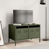 Szafka RTV, oliwkowa, 68x39x43,5 cm, stal walcowana na zimno