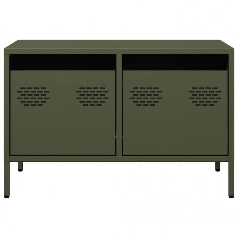 Szafka RTV, oliwkowa, 68x39x43,5 cm, stal walcowana na zimno
