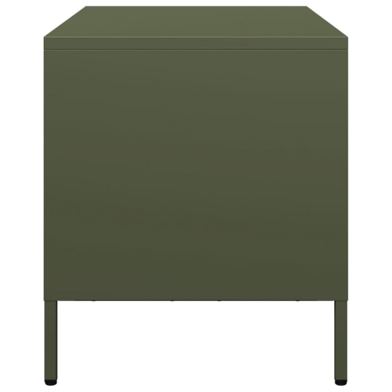 Szafka RTV, oliwkowa, 68x39x43,5 cm, stal walcowana na zimno