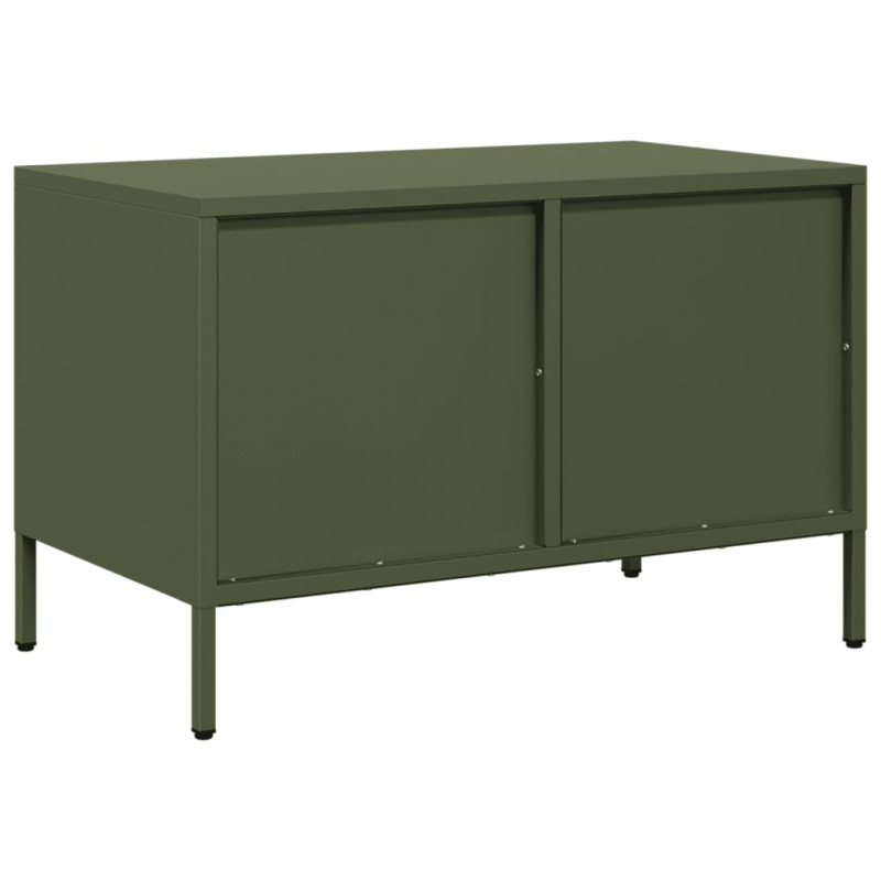 Szafka RTV, oliwkowa, 68x39x43,5 cm, stal walcowana na zimno