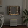 Szafka z lustrem i oświetleniem LED, dąb artisan, 76x15x55 cm
