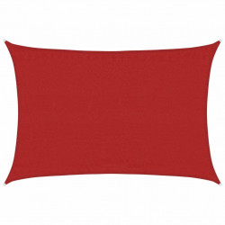Żagiel przeciwsłoneczny, 160 g/m², czerwony, 3,5x5 m, HDPE