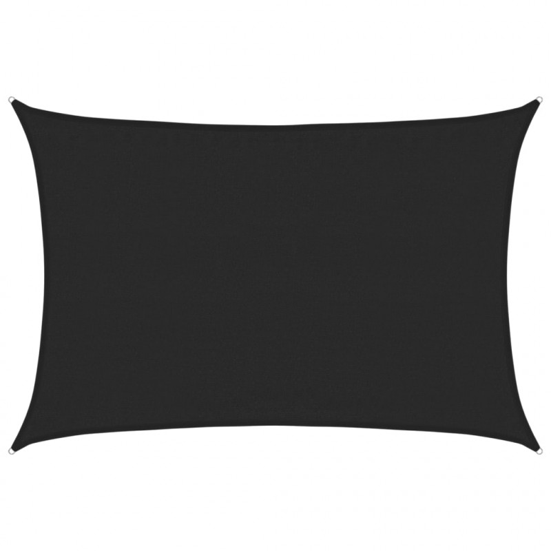 Żagiel przeciwsłoneczny, 160 g/m², czarny, 3,5x4,5 m, HDPE